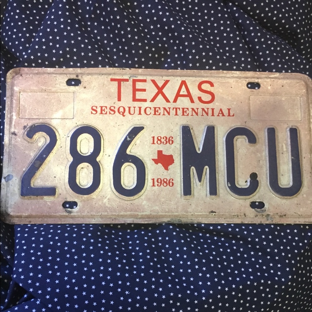 Texas Sesquicentennial License Plate